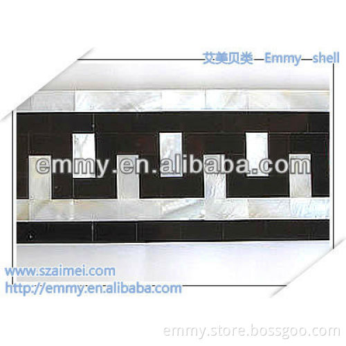 Natural mother of pearl mosaic wall tiles waist line